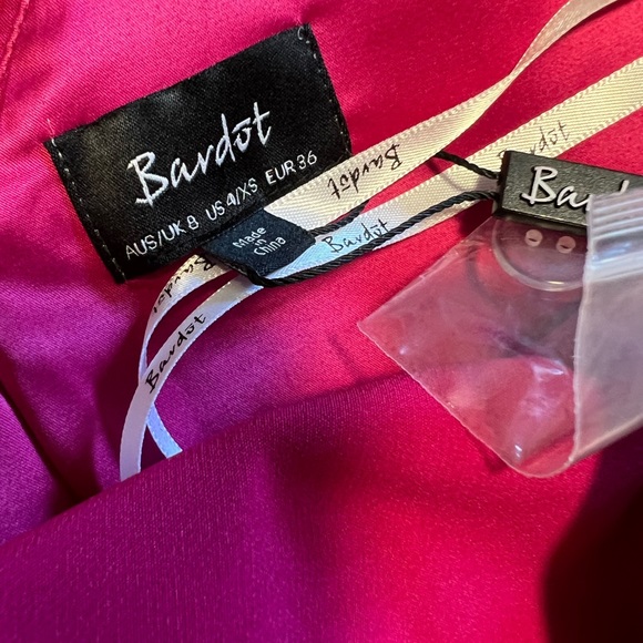 Bardot Revolve Pink Ruffle Dress BNWT - Picture 4 of 4